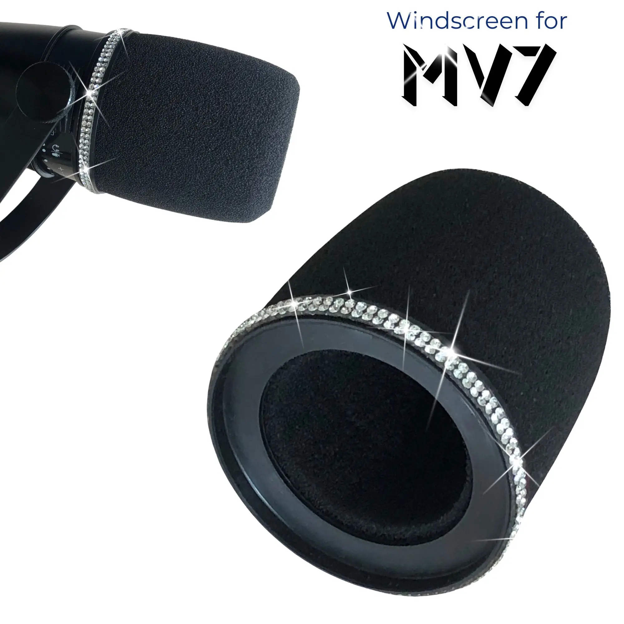 Shure Mic Sm7B - Filtro Pop de espuma brillante MV7
