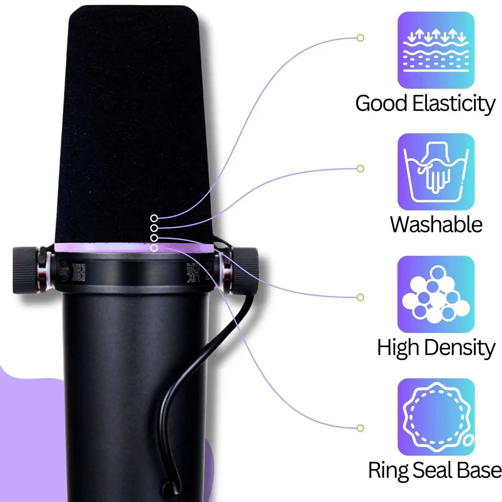 Filtro Antipop para Micrófono  - Shure Mic Sm7B reseña y precio